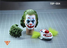 Cabeza de PVC del Joker Joaquin Phoenix para hombre, escultura superior 004, versión de maquillaje, escala 1/6 Juguetes Para cuerpo de figura de acción de 12" 2024 - compra barato