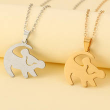 Cute Cartoon Animal Lion Pendant Necklaces Women Men Stainless Steel Pet Dog Necklace Kids Jewellery For Girls Boys 2024 - buy cheap