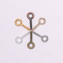 200pcs Small Tiny Mini Eye Pins Eyepins Hooks Eyelets Screw Threaded Gold Silver Clasps Hooks Jewelry Findings For Making DIY 2024 - buy cheap