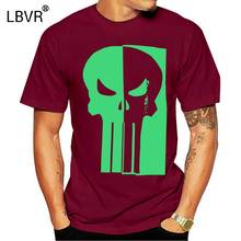 The Punisher Mens Black Green Glow in the Dark T Shirt Short Sleeve T-Shirt Free Shipping 2024 - buy cheap