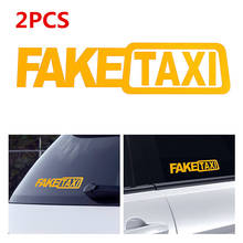 2Pcs FAKE TAXI Car Stickers Reflective Stickers Funny Window Vinyl Decals Car Styling Self Adhesive Emblem Car Stickers Decor 2024 - buy cheap