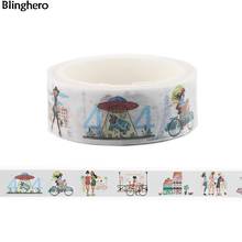 10 unids/set Blinghero romántica París 15mm X 5m cinta Washi dibujos animados cinta adhesiva cintas decorativas de papelería BH0008 2024 - compra barato