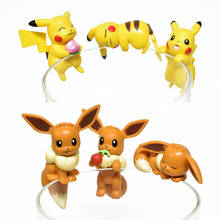 TAKARA TOMY Pokemon Pikachu Eevee Elf на краю чашки подвесное украшение кукольная коробка яйцо подарок на день рождения коллекционные предметы 2024 - купить недорого