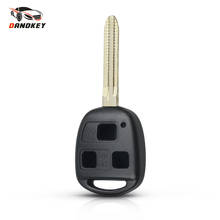Dandkey 20pcs Remote Key Fob Case For TOYOTA CAMRY RAV4 Corolla PRADO YARIS Remote Key Shell Uncut Blank 3 Buttons TOY43 Blade 2024 - buy cheap