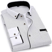 Brand Fashion Pocket Design Casual Men Shirt Turn-down Collar Long Sleeve Fabric Soft Comfortable Men Dress Shirt Chemise Homme 2024 - buy cheap