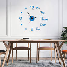 Relógio de parede grande 3d diy, relógio em acrílico espelhado e silencioso para decoração de parede, decoração de sala de estar, design nórdico, novo, 2021 2024 - compre barato