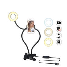 Anillo de luz LED flexible para maquillaje, lámpara de fotografía regulable con 3 modos, USB, para selfi, Youtube, vídeo en vivo, estudio y cámara 2024 - compra barato