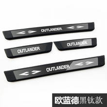 Placa de acero inoxidable de alta calidad, alféizar de puerta, Pedal de bienvenida, accesorios de estilo de coche, unids/set 4/juego para Mitsubishi Outlander 2013-2018 2024 - compra barato