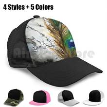 Abstract Watercolor Peacock Feather Baseball Cap Diy Mesh Hip Hop Adjustable Abstract Animal Medium Attach Beautiful Beauty Spa 2024 - buy cheap