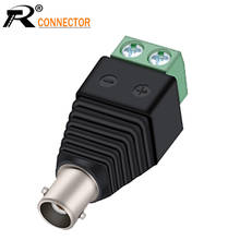 1pc Female Metal BNC Connector with DC Connector Plug Screw Terminal UTP Video Balun for CCTV Surveillance Camera CCTV system 2024 - buy cheap