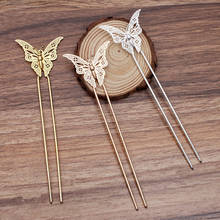 5 pcs Chinese Hairpins Hair Sticks For Women DIY Jewelry Accessories Filigree Butterfly Hair Forks 2024 - buy cheap