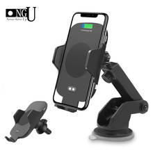 10W Qi Wireless Car Charger Auto Clamping for iPhone 11 XS for Samsung for Huawei Fast Wireless Charger Car Mount Phone Holder 2024 - buy cheap
