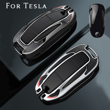 Zinc Alloy Car Key Case Cover Remote Smart Protector Holder Fob Skin Keychain Fit For Tesla Model 3 S X Shell Accessories 2024 - buy cheap