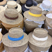 Sombrero cóncavo para el sol para mujer, sombrero elegante Vintage para iglesia, sombreros De playa Panamá, gorra De paja De verano, capa 2024 - compra barato