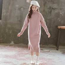 Girl Dress Elegant Pink Winter Autumn Children's Thicken Sweater Princess Dresses Girls Clothes Kids Dress 4 6 8 10 12 14 Yrs 2024 - buy cheap