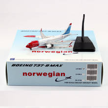 Avión aéreo de Noruega Boeing 1/400 MAX8 LN-BKC B737, modelo con base de aterrizaje, Avión de aleación fundido a presión, modelo de juguete, 737 2024 - compra barato
