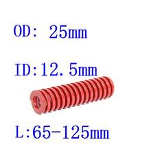 1Pcs Red Medium Load Compression Spring Loading Die Mold Spring Outer Diameter 25mm Inner Diameter 12.5mm Length65-125mm 2024 - buy cheap