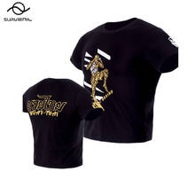 MMA-Camiseta de manga corta para hombre, camisa deportiva para boxeo, Muay Thai, Kickboxing 2024 - compra barato