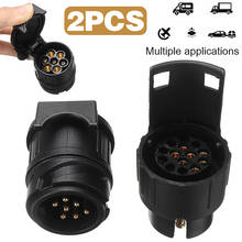 2pcs 13 to 7 pole + 7 to 13 pole Socket Plug Trailer Socket Adapters Converter Car Truck Caravan Accessories 2024 - buy cheap