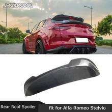 For Alfa Romeo Stelvio 2017 2018 2019 Rear Roof Spoiler Carbon Fiber Rear Windshield Wings Trim Cover Sticker Car Styling 2024 - buy cheap