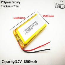 1pcs/lot Good Qulity 3.7V,1800mAH,703559 Polymer lithium ion / Li-ion battery for TOY,POWER BANK,GPS,mp3,mp4 2024 - buy cheap