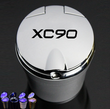 For Volvo XC90 S60 V90 V40 S90 XC40 XC60 With Blue LED Lights Car Logo Ashtray Cigarette Smoke Holder With Blue LED Lights 2024 - buy cheap