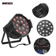 SHEHDS-luz Par LED 4 en 1 con Zoom, lámpara RGBW de 18x12W, función RDM, Control DMX, adecuada para Bar, DJ, discoteca, teatro, boda, efecto de luz 2024 - compra barato
