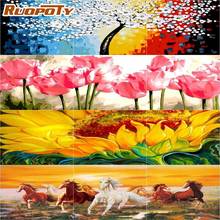 RUOPOTY Frame Painting By Numbers Landscape DIY Canvas Picture Hand Painted Oil Painting Figure Home Decoration 2024 - buy cheap