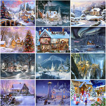 DIY 5D Diamond Painting Snow Scenery Diamond Embroidery Winter Landscape Christmas Cross Stitch Full Round Dirll Art Home Decor 2024 - buy cheap