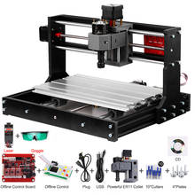 Grabador láser para trabajar diferentes materiales, máquina de grabado de madera, plástico, PCB, acrílico con software de control GRBL, controlador ER11 Hobby Machine modelo CNC 3018 PRO 2024 - compra barato