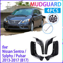 Car Mud Flaps for Nissan Sentra Sylphy Pulsar 2013~2019 B17 Mudguard Splash Guards Fender Mudflaps Auto Accessories 2024 - buy cheap