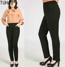 TUHAO Mom Office Lady Elegant Pants 2020 Plus Size 9XL 8XL 7XL 6XL Women's Pants Casual Pants High Waist Elastic Pants WM46 2024 - buy cheap