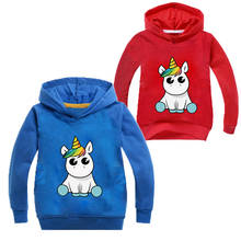 2020 children's children's clothing spring and autumn sweatshirts boys and girls cute unicorn print pullover long-sleeved hoodie 2024 - buy cheap