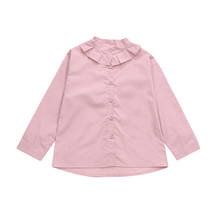 Blusa blanca Lisa para niña, camisa con cuello Peter Pan, moda de primavera y otoño, Disfraces para niña 2024 - compra barato