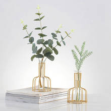 Прозрачное гидропонное стекло ваза для украшения интерьера Скандинавская Золотая ваза вазы для цветов маленький Террариум украшение для гостиной 2022 - купить недорого