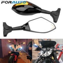 2Pcs MOTORCYCLE LED TURN SIGNAL MIRRORS For KAWASAKI NINJA 6R 9R 650R 250R 636 For SUZUKI GSXR 600 750 1000 KATANA 2024 - buy cheap