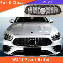 Front Bumper Grille Suitable For Mercedes-Benz W213 E Class 2020-2021 E300 E450 E53 Facelift GTR front Grill with grid 2024 - buy cheap