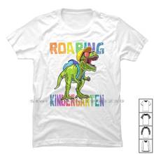 Anel de dinossauro para o jardim de infância, t-rex, camiseta de volta à escola, 100% algodão, dinossauro, jardim de infância, brinquedo 2024 - compre barato