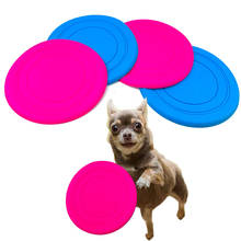 Platillo volador de silicona para perros, juguete resistente al medio ambiente, discos voladores para cachorros, productos de entrenamiento interactivos 2024 - compra barato