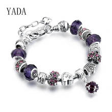 YADA Fashion diy Bracelets&Bangles Silver color heart&Crown For Women Bracelets Charm Friendship Crystal Pulseras Mujer BT200193 2024 - buy cheap