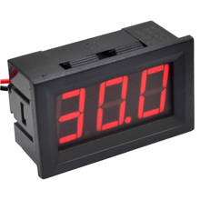 Voltímetro digital vermelho 5 tamanhos, voltímetro digital dc2.5 a 30v + medidor de painel + frete grátis-10000302 2024 - compre barato