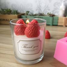 2022 Fashion DIY Handmade Aromatherapy Candle Strawberry Mold DIY Gypsum Mold Silica Gel Aromatherapy Gypsum DIY Mold 2024 - buy cheap