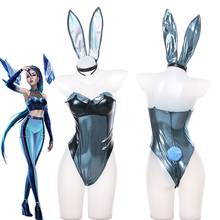 Fantasia cosplay do coelho kda kaisa, roupa feminina nova moda sexy para halloween 2024 - compre barato