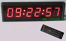 3 дюйма, красный цвет, часы, минуты и секунды, обратный отсчет, светодиодные часы, Бесплатная доставка (HIT6-3R) 2024 - купить недорого