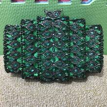 women crystal diamond green evening bags clutches bags clutch purse bag for wedding party prom gift box bags black gold color 2024 - buy cheap