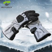 MOTOBOY Motorcycle Gloves 100% Waterproof Windproof Winter Warm Touch Screen Reflective Light Moto Gloves 2024 - buy cheap