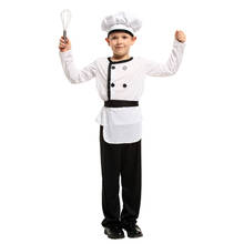 Kids Child Cook Chef Costume Cosplay for Boys Halloween Costumes Occupation Role Play Uniform Fancy Dress 2024 - buy cheap