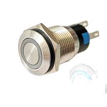 16mm Stainless Steel Ring LED Momentary 1NO1NC Metal Push Button Switch 2024 - buy cheap