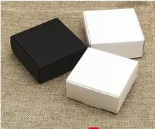 Cajas pequeñas de cartón blancas para jabón, caja de cartón de papel kraft negro para joyería artesanal, cajas cuadradas de embalaje de regalo para dulces, 10 Uds. 2024 - compra barato