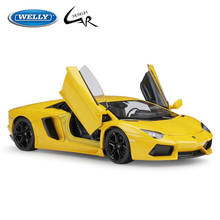 Welly 1:24 Diecast Model Car Race Sports Lamborghini Aventador LP700-4 Metal Alloy Toy Children Birthday Gift Collection 2024 - buy cheap